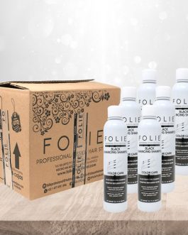 FOLIE PRFESSION DESIGN HAIR STUDIO – BLACK ENHANCING SHAMPOO (COLOR CARE)box of 15